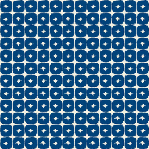 Boxed In – Indigo – geometric checkerboard fabric by the yard