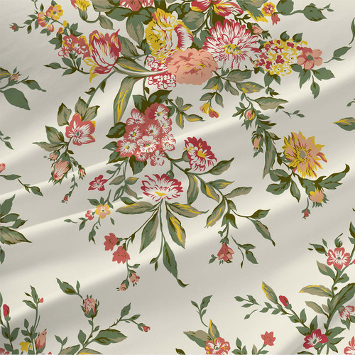 Splendor – Bouquet – vintage floral fabric by the yard