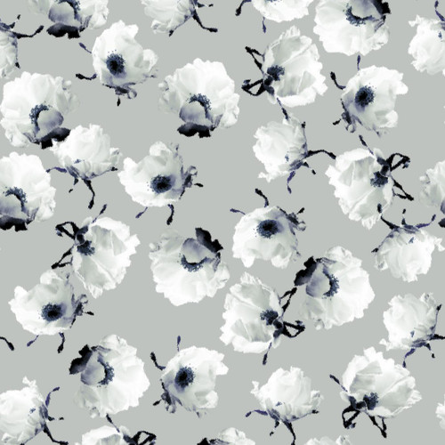 Floral print fabric - Full Bloom in Denim Floral print fabric - Full Bloom in Denim