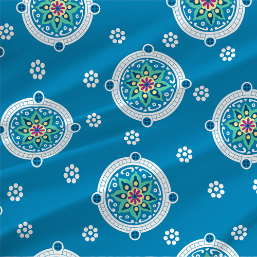 Roundabout – Inlet – Medallion Geometric Fabric by the Yard