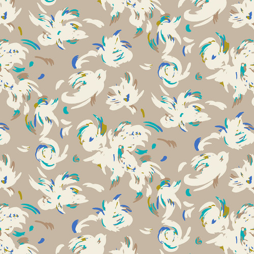 Cumulus Grande – Spatter – Large Scale Abstract Floral Fabric by the Yard
