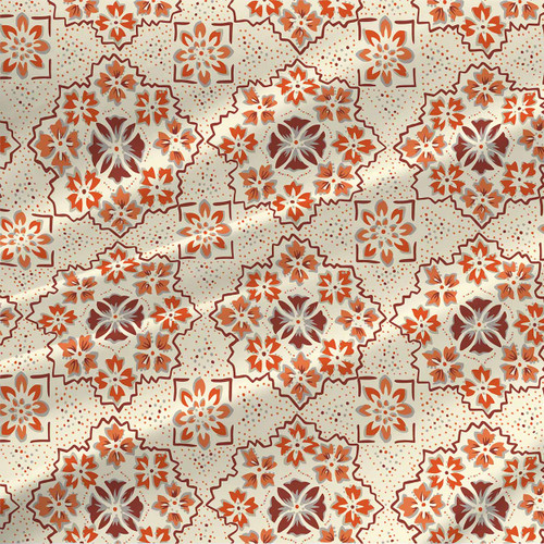 Pinwheel – Autumn – Floral Geometric Fabric by the Yard