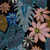 Tropical fabric print - Schefflera in Electra colorway. Tropical fabric print - Schefflera in Electra colorway.
