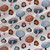 Abstract fabric print - Shitake in Bechamel  colorway Abstract fabric print - Shitake in Bechamel  colorway