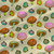 Abstract fabric print - Shitake in Fondue  colorway Abstract fabric print - Shitake in Fondue  colorway