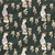 Floral fabric print - Cockatoo in Forest colorway Floral fabric print - Cockatoo in Forest colorway
