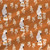 Floral fabric print - Cockatoo in Orange colorway Floral fabric print - Cockatoo in Orange colorway