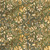 Floral fabric print - Artistic Lines in Green and Gold colorway Floral fabric print - Artistic Lines in Green and Gold colorway