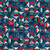 Geometric fabric print - Trigon in Nautical colorway. Geometric fabric print - Trigon in Nautical colorway.