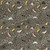Floral fabric print - Butterfly Collection in Charcoal colorway Floral fabric print - Butterfly Collection in Charcoal colorway