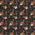 Floral fabric print - Delany in Rust colorway. Floral fabric print - Delany in Rust colorway.