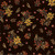 Floral print fabric - Bronzebloom in Chocolate colorway Floral print fabric - Bronzebloom in Chocolate colorway