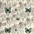 Butterfly Drift Garden floral fabric by Saphron Atelier in Cream colorway.