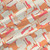Tilt orange and pink geometric fabric in Tangelo