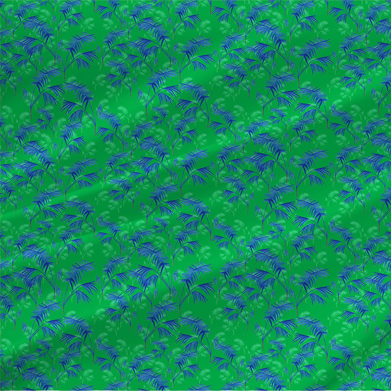Tropical print fabric - Ember Palmeri in Emerald colorway