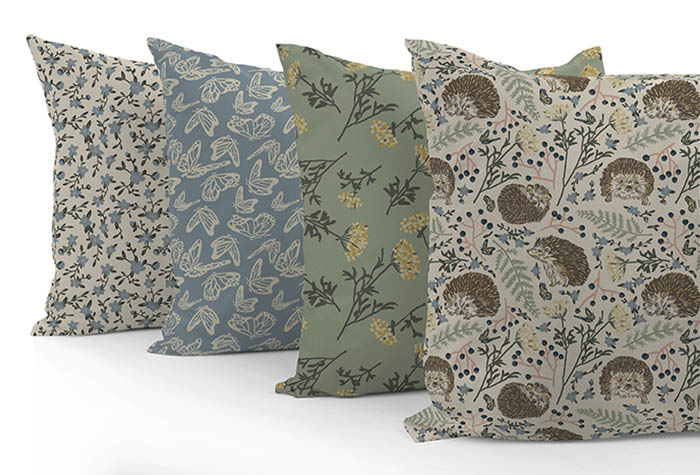 Hedgehog Fabric Collection by Blair Lambert