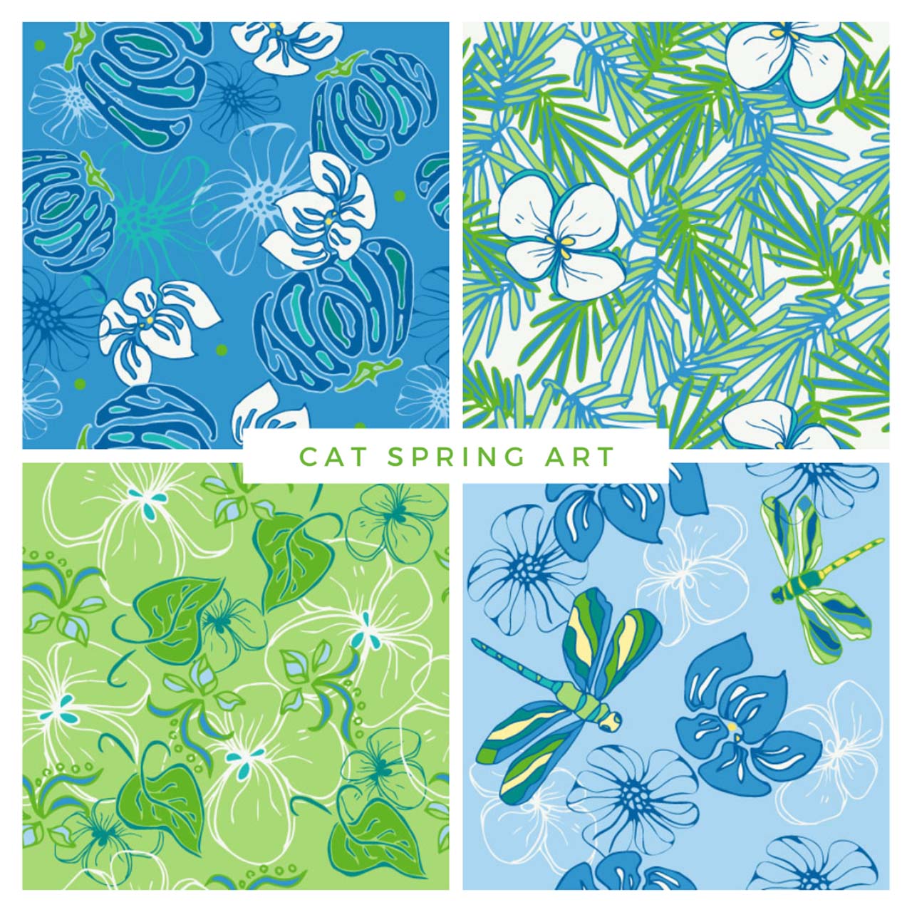 Segovia Falls Fabrics by Cat Spring Art