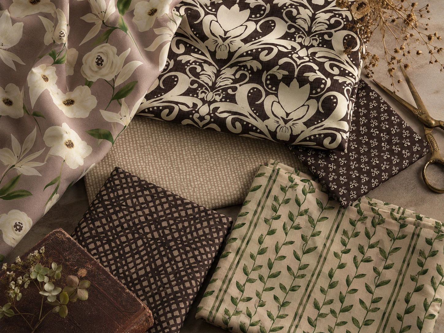 Tonal Manor Grandmillennial Fabric Collection