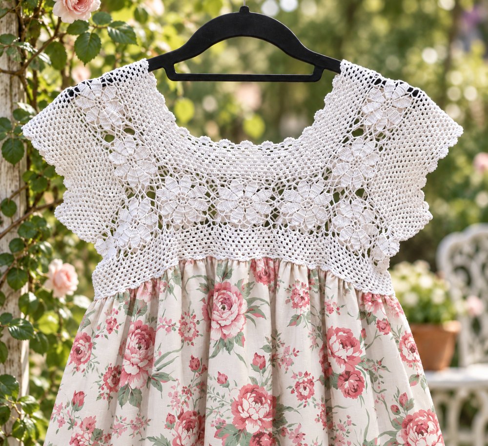 Crochet Lace Bodice Dress | Free Project