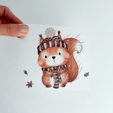 Herbsthörnchen groß, Bügelbild Herbsthörnchen groß, Bügelbild