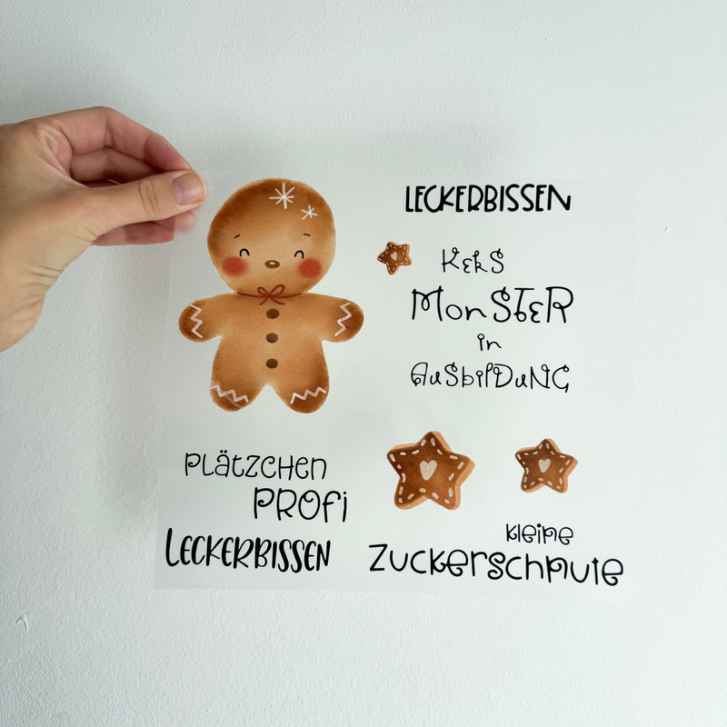 Keksmonster, Bügelbildfolie