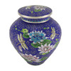 Filigree Lily Dragonfly Cloisonne Urn