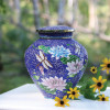Filigree Lily Dragonfly Cloisonne Urn