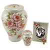 Rose Bouquet Ceramic Urn