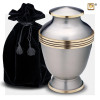 Elegant Brushed Pewter Urn