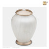 Simplicity Pearl White Medium Urn