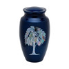 Tree Mother of Pearl Blue Urn