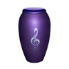 G-Clef Flat Top Mother of Pearl Purple Urn