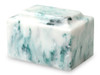 Classic Teal Cultured Marble Urn