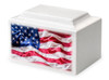 Flag Cultured Marble Urn