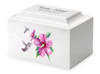 Hummingbird & Hibiscus Cultured Marble Urn