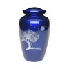 Exquisite Mother of Pearl Tree Blue Urn