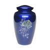 Exquisite Mother of Pearl Rose Blue Urn