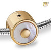 Mother of Pearl Gold Vermeil Cremation Bead
