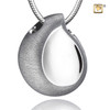 Pendant TearDrop Rhodium Plated Two Tone