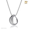 Pendant TearDrop Rhodium Plated Two Tone