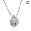 Pendant TearDrop Rhodium Plated Two Tone