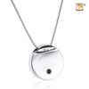 Pendant Eternity Rhodium Plated Two Tone with Clear Crystal