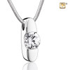 Pendant Hope Rhodium Plated with Clear Crystal