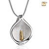 Pendant Calla Lily Rhodium Plated Gold Vermeil Two Tone