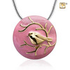 Pendant BlessingBirds Pink Enamel Gold Vermeil