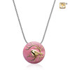 Pendant BlessingBirds Pink Enamel Gold Vermeil