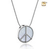 Pendant Peace Mother of Pearl Rhodium Plated