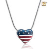 Pendant Stars & Stripes Enamel Rhodium Plated