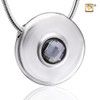 Pendant Simplicity Rhodium Plated with Black Swarovski Crystal