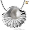 Pendant Sea Shell Pearl  Rhodium Plated Two Tone